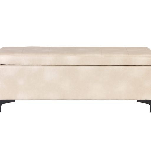 Sunpan Janet Storage Bench Antonio Charcoal / Bravo Black / Bravo Cream