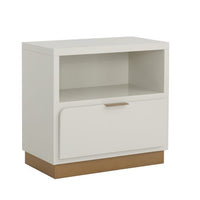 Sunpan Jenkins Nightstand High Gloss Cream / Grey