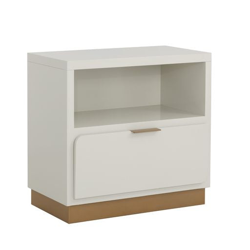 Sunpan Jenkins Nightstand High Gloss Cream / Grey