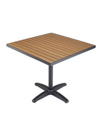 Florida Seating TA-PT Tops Faux Teak / Aluminum Edge - Square