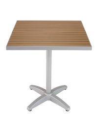 Florida Seating TA-PT Tops Faux Teak / Aluminum Edge - Square