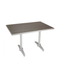 Florida Seating TA-PT Tops Faux Teak / Aluminum Edge - Square