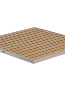 Florida Seating TA-PT Tops Faux Teak / Aluminum Edge - Square