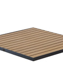 Florida Seating TA-PT Tops Faux Teak / Aluminum Edge - Square