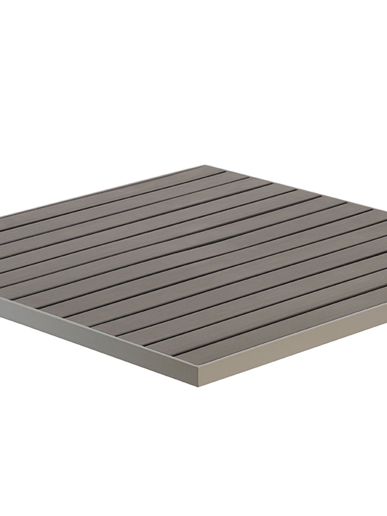 Florida Seating TA-PT Tops Faux Teak / Aluminum Edge - Square