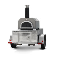 Chicago Brick Oven Tailgater Wood Fired Pizza Oven Trailer - 38" X 28" Cooking Surface