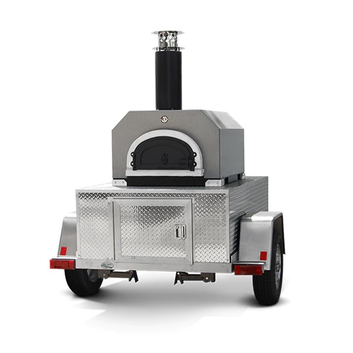 Chicago Brick Oven Tailgater Wood Fired Pizza Oven Trailer - 38" X 28" Cooking Surface