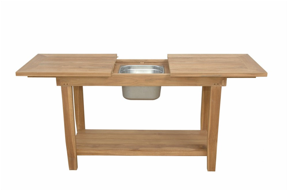 Anderson Teak Nautilus Console Table with SS Container