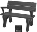 Polly Products Traditional Backed Bench With Arm