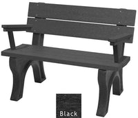 Polly Products Traditional Backed Bench With Arm
