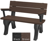 Polly Products Traditional Backed Bench With Arm