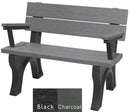 Polly Products Traditional Backed Bench With Arm