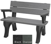 Polly Products Traditional Backed Bench With Arm