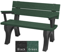 Polly Products Traditional Backed Bench With Arm
