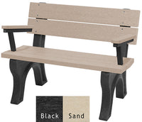 Polly Products Traditional Backed Bench With Arm