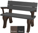 Polly Products Traditional Backed Bench With Arm