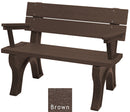 Polly Products Traditional Backed Bench With Arm