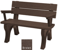 Polly Products Traditional Backed Bench With Arm