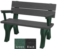 Polly Products Traditional Backed Bench With Arm