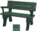 Polly Products Traditional Backed Bench With Arm