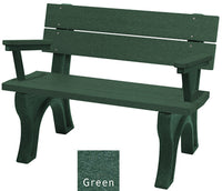 Polly Products Traditional Backed Bench With Arm