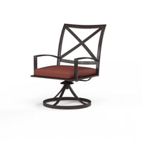 Sunset West La Jolla Aluminum Swivel Dining Chair with Cushion