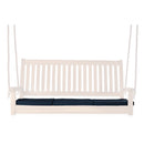 All Things Cedar Teak Swing In Blue/Green/Red/White Cushions