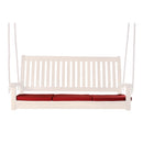 All Things Cedar Teak Swing In Blue/Green/Red/White Cushions