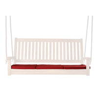 All Things Cedar Teak Swing In Blue/Green/Red/White Cushions