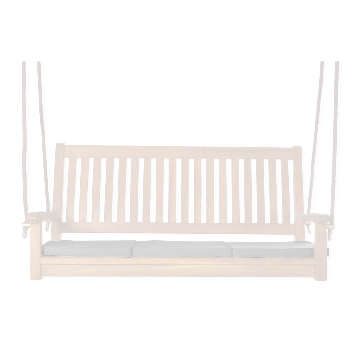All Things Cedar Teak Swing In Blue/Green/Red/White Cushions