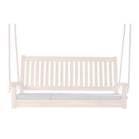 All Things Cedar Teak Swing In Blue/Green/Red/White Cushions