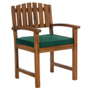 All Things Cedar 5-Piece Oval Dining Chair Set & White/Blue/Green/Red Cushion