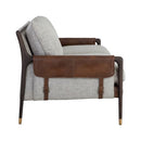 Sunpan Mauti Sofa - Brown - Vault Fog / Bravo Cognac