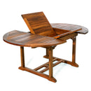 All Things Cedar 7-Piece Oval Folding Chair Set & Blue/Green/Red/White Cushion