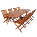 All Things Cedar 9-Piece Rectangle Folding Chair Set