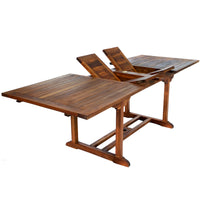All Things Cedar 7-Piece Rectangle Dining Chair Set & Blue/Green/Red/White Cushion