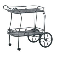 Woodard Et Cetera Tea Cart With Mesh Top And Removable Serving Tray