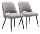 Zuo Modern Teddy Dining Chair in Ivory/Gray