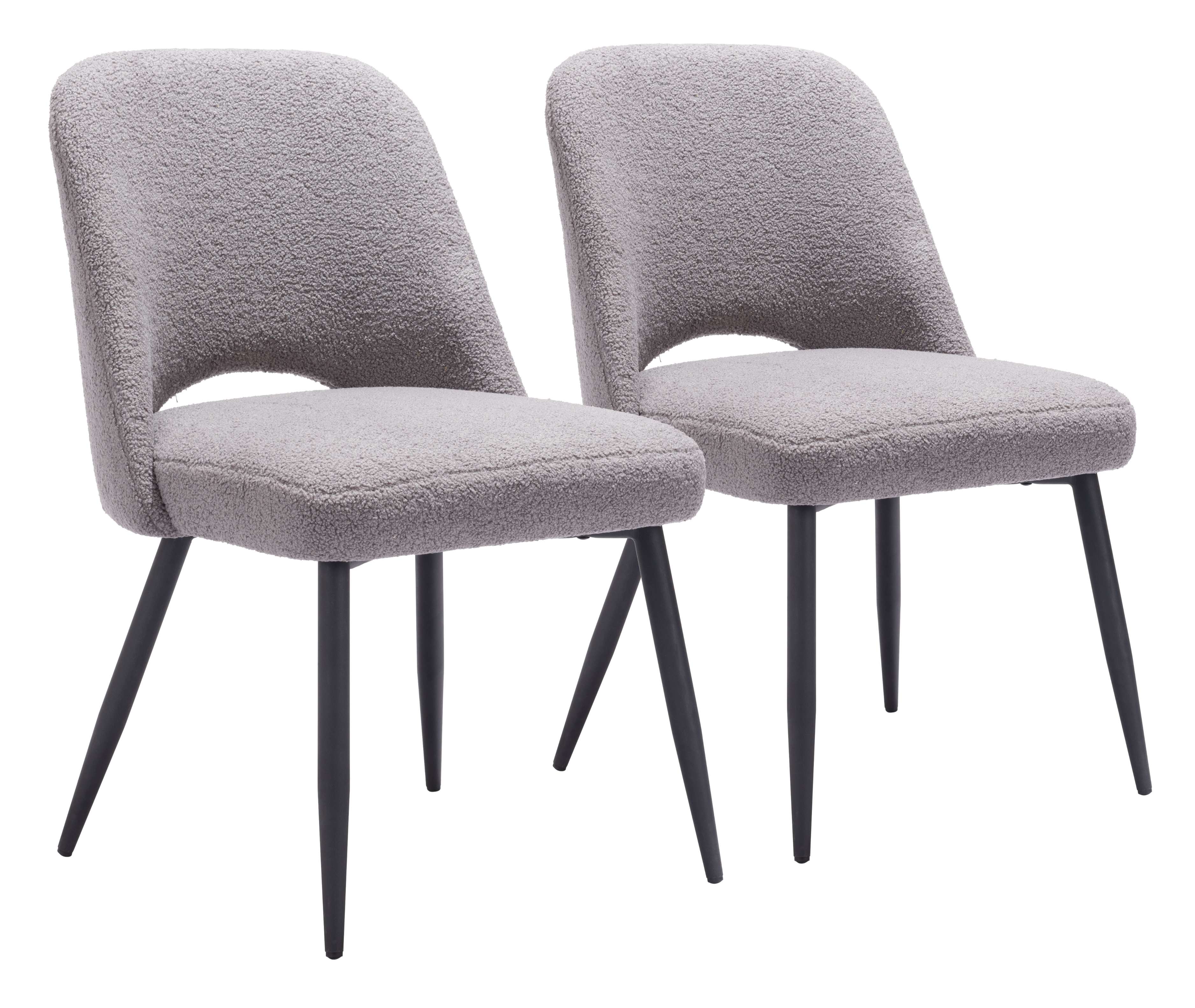 Zuo Modern Teddy Dining Chair in Ivory/Gray