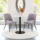 Zuo Modern Teddy Dining Chair in Ivory/Gray