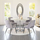 Zuo Modern Teddy Dining Chair in Ivory/Gray