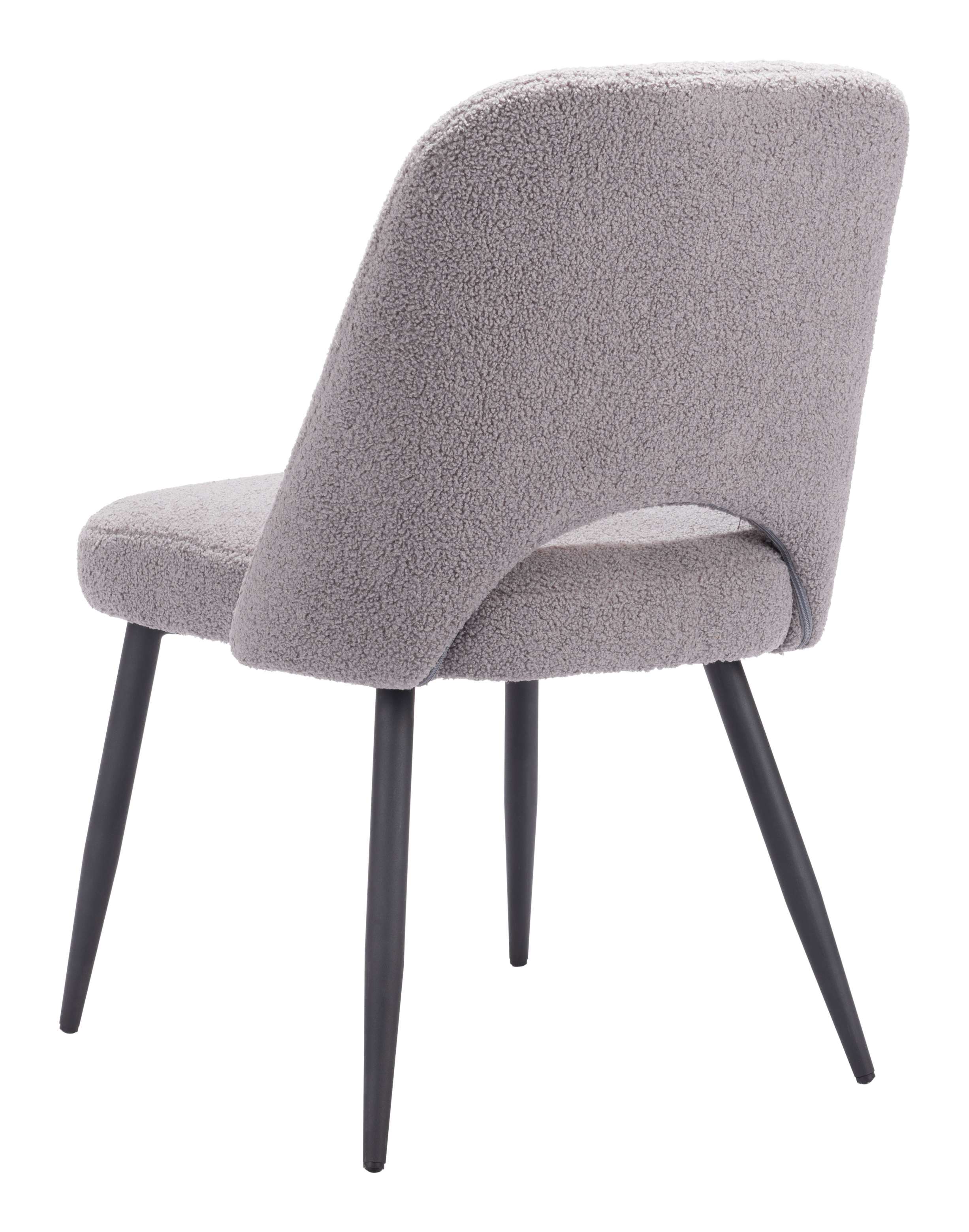 Zuo Modern Teddy Dining Chair in Ivory/Gray
