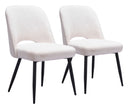 Zuo Modern Teddy Dining Chair in Ivory/Gray