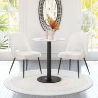 Zuo Modern Teddy Dining Chair in Ivory/Gray