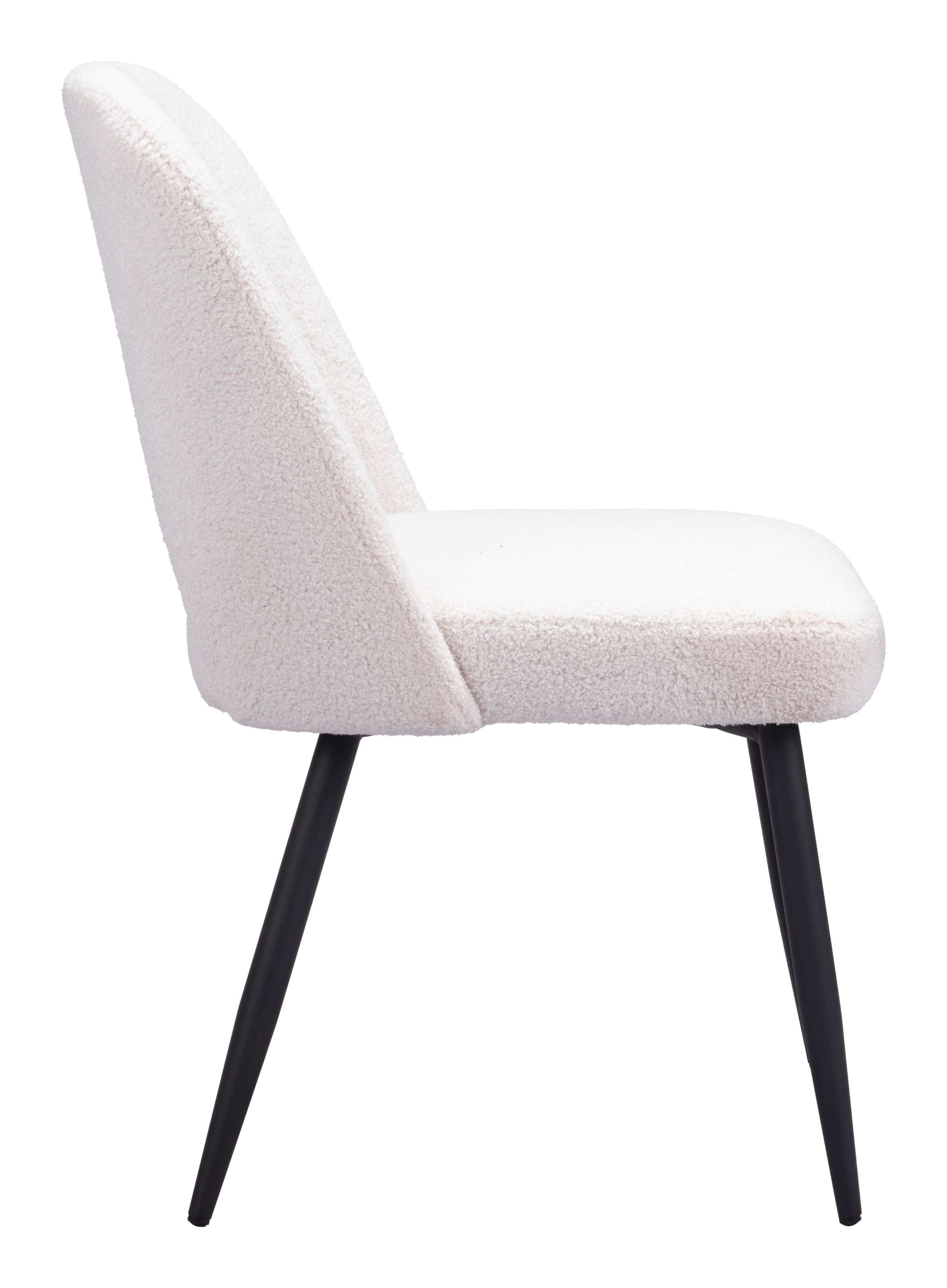 Zuo Modern Teddy Dining Chair in Ivory/Gray