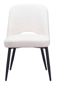 Zuo Modern Teddy Dining Chair in Ivory/Gray