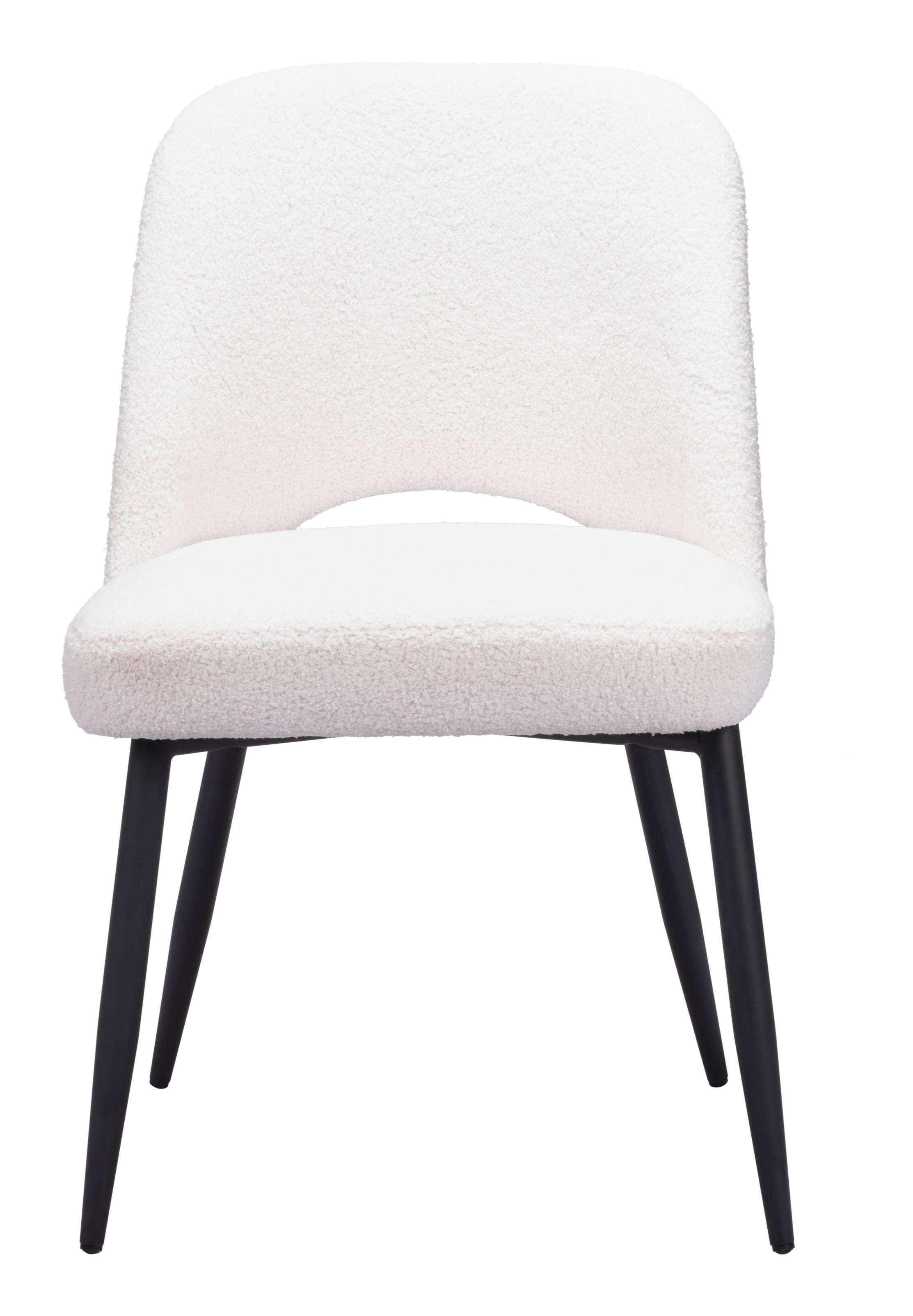 Zuo Modern Teddy Dining Chair in Ivory/Gray