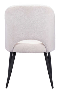 Zuo Modern Teddy Dining Chair in Ivory/Gray