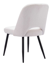 Zuo Modern Teddy Dining Chair in Ivory/Gray