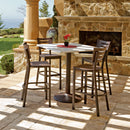 Telescope Casual Avant Marine Grade Polymer/Aluminum Stacking Armless Bar-Height Chair